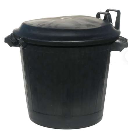 Image de POUBELLE IMMEUBLE ECOLINE NOIRE 80L