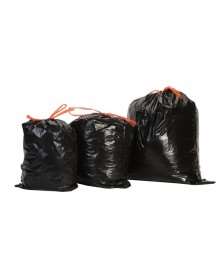 Image de SAC POUBELLE LIEN COULISSANT NOIR 50L X100