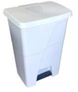 POUBELLE A PEDALE 45L PLASTIQUE BLANC