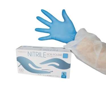 Image de GANT NITRILE BLEU NON POUDRE X 100 TL