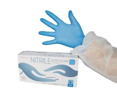 GANT NITRILE BLEU NON POUDRE X 100 TM