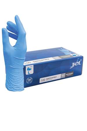 GANT NITRILE BLEU NON POUDRE X 100 TXL