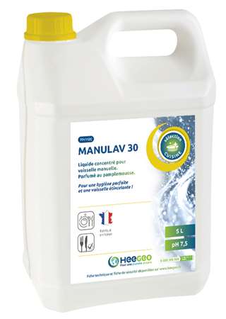 MANULAV 30 LIQUIDE VAISSELLE CONCENTRE PAMPLEMOUSSE 5L