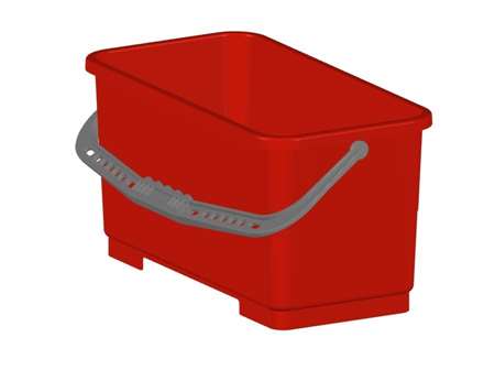 Image de SEAU RECTANGULAIRE 22 L ROUGE
