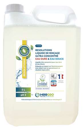 RESOLUTIONS RINCAGE VAISSELLE ULTRA CONCENTRE ECOLABEL X 5L