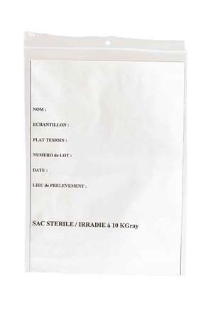Image de SACHET PRELEVEMENT STERILE ZIP 18X25 + ETIQUETTE X 1000