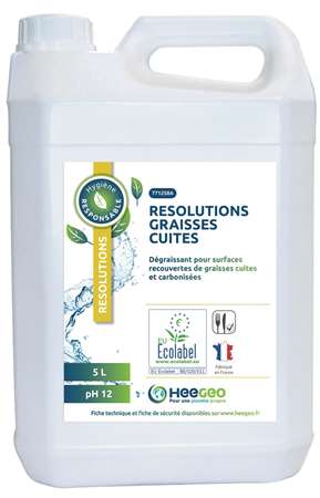 Image de RESOLUTIONS DEGRAISSANT GRAISSES CUITES ECOLABEL 5L