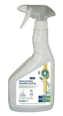 RESOLUTIONS DEGRAISSANT GRAISSE CUITE ECOLABEL 750ML