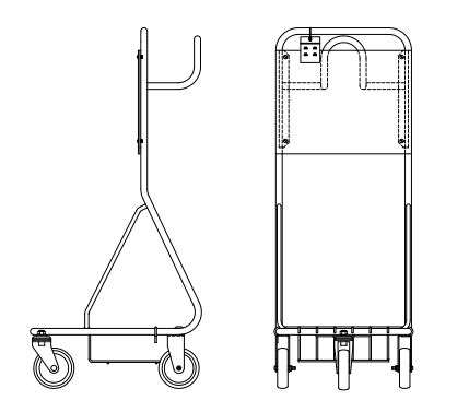 Image de CHARIOT INOX 3 ROUES POUR CENTRALE
