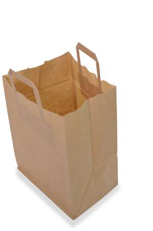 Image de SAC CABAT KRAFT BRUN 26X17X25 AVEC POIGNEE X250