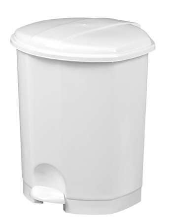 Image de POUBELLE A PEDALE 11L PRIMA  PLASTIQUE BLC