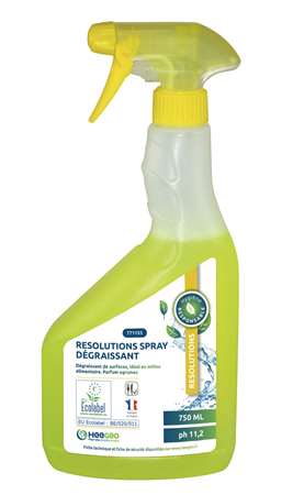 Image de RESOLUTIONS SPRAY DEGRAISSANT 11 ECOLABEL X 750ML