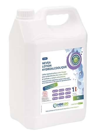 Image de SOLUTION HYDROALCOOLIQUE NEVEA ECOCERT X 5L