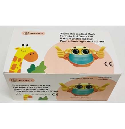 MASQUE 3 PLIS ENFANTS BOITE DE 50
