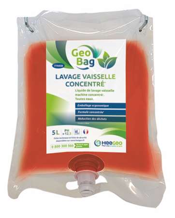 GEO BAG LAVAGE VAISSELLE CONCENTRE ECOLABEL POCHE DE 5L