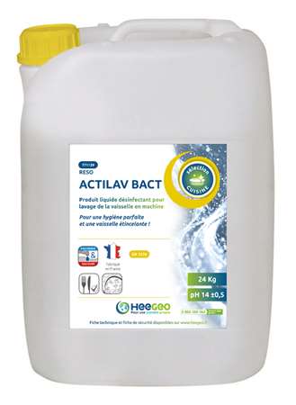 ACTILAV BACT LIQUIDE DESINFECTANT VAISSELLE EN MACHINE 24KG