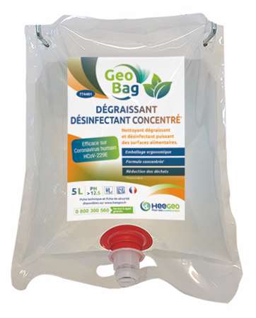GEO BAG DEGRAISSANT DESINFECTANT CONCENTRE POCHE DE 5L