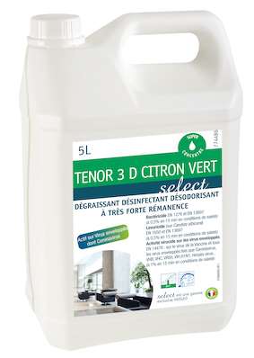 Image de TENOR 3D SELECT CITRON VERT VIRUCIDE 5L