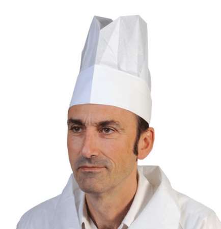 Image de TOQUE PAPIER PLISSE REGLABLE BLANCHE LOT DE 10