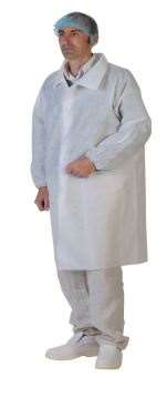 Image de BLOUSE PLP NON TISSÉ BLANC 30 G/M² PRESSIONS TXL POCHES C.50