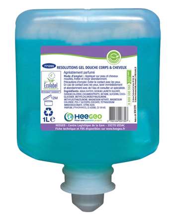 RESOLUTIONS GEL CORPS & CHEVEUX ECOLABEL COLIS 6 X 1L