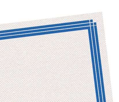Image de SERV.MICROGAUFREE 38X38 BLANC LISERE BLEU X 1200