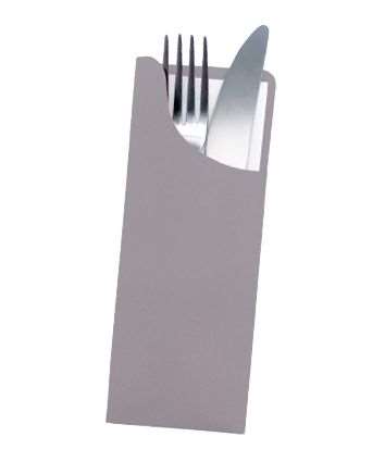 Image de POCHETTE GRISE/SERV.OUATE 25X40 BLANC X 850