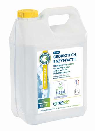 ENZYM'ACTIF DETERGENT DEGRAISSANT ENZYMATIQUE ECOLABEL 5L