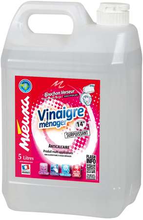 VINAIGRE DE NETTOYAGE SURPUISSANT 14° X 5L