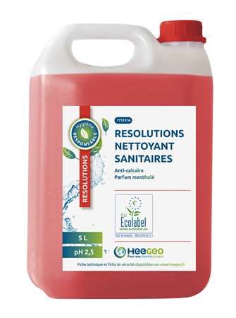 Image de RESOLUTIONS NETTOYANT SANITAIRE ECOLABEL X 5L