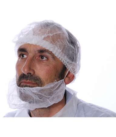 Image de CACHE BARBE PLP NON TISSE BLANC TU X 100