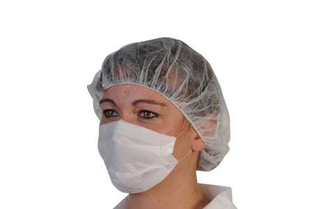 MASQUE PAPIER BLANC 2 PLIS X100