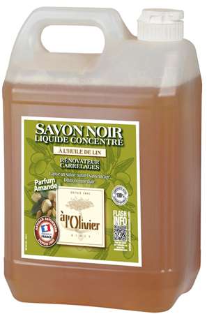 SAVON NOIR A L'HUILE DE LIN  AMANDE 5L