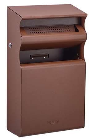Image de CORBEILLE MURAL KOPA 15L AVEC CENDRIER 2L EFFET CORTEN