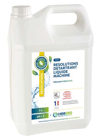 RESOLUTIONS DETARTRANT LIQUIDE MACHINE 5L ECOCERT