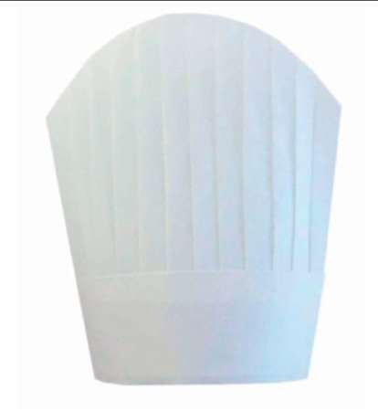 Image de TOQUE INTISSEE BLANCHE ROUND TOP 26cm  SACHET DE 10
