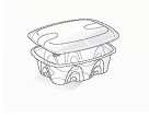 Image de BARQUETTE PP TRANSP 750cc 180/140/52mm+COUV HAUT COLIS DE480