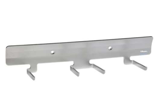 Image de SUPPORT MURAL INOX 3 CROCHETS  305mm