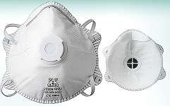 Image de MASQUE FFP2 FILTRANT BLANC A COQUE AVEC VALVE BTE DE 10